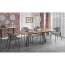 Стол обеденный HALMAR EVERTON ореховый/черный 180-200/100